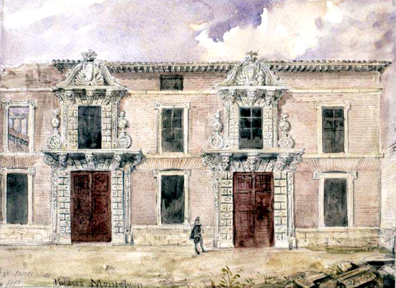 Palacio de Montelen. Cuadro de Valentn Calderera, de 1850, que se conserva en el Museo Lzaro Galdiano