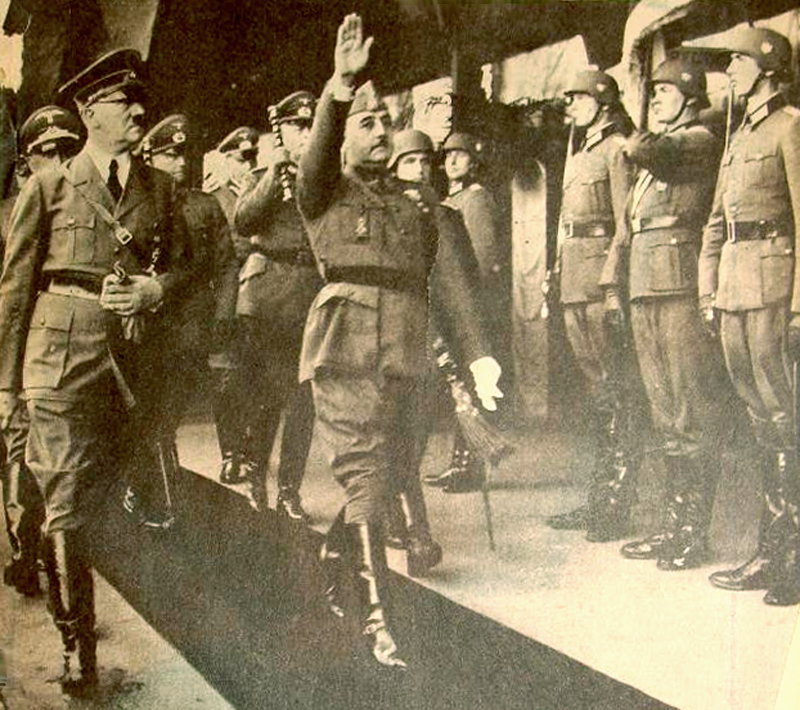 Franco en posicionamiento claro con Hitler