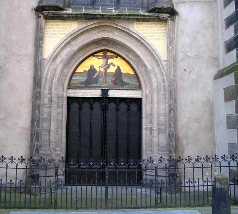 Puerta de la iglesia de Wittenberg