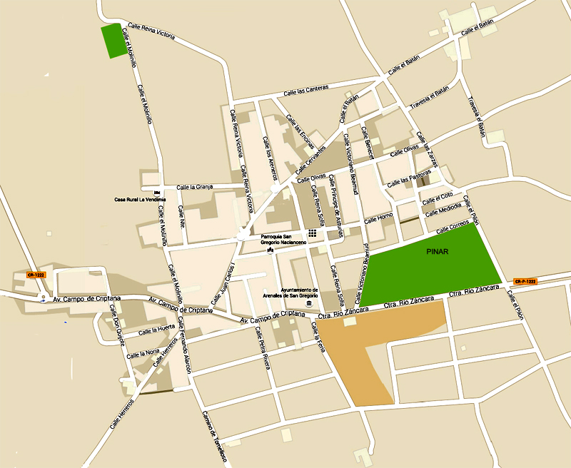 Mapa de Arenales de San Gregorio
