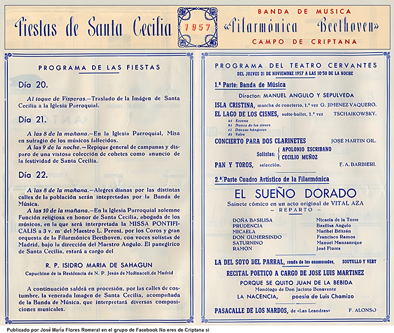 Fiestas de Santa Cecilia en 1957