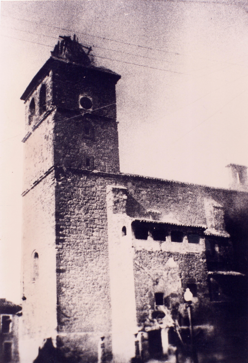 Antigua iglesia parroquial. Incendio en agosto de 1936