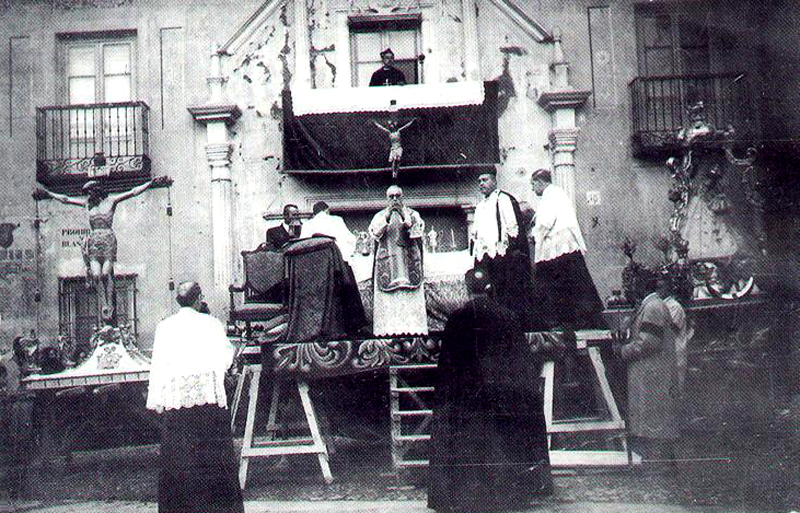Misin con motivo de la inauguracin de la iglesia en 1958