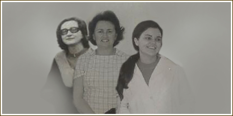 Doa Marisa Carreras, doa Pepita Santos y doa Prado Pintor