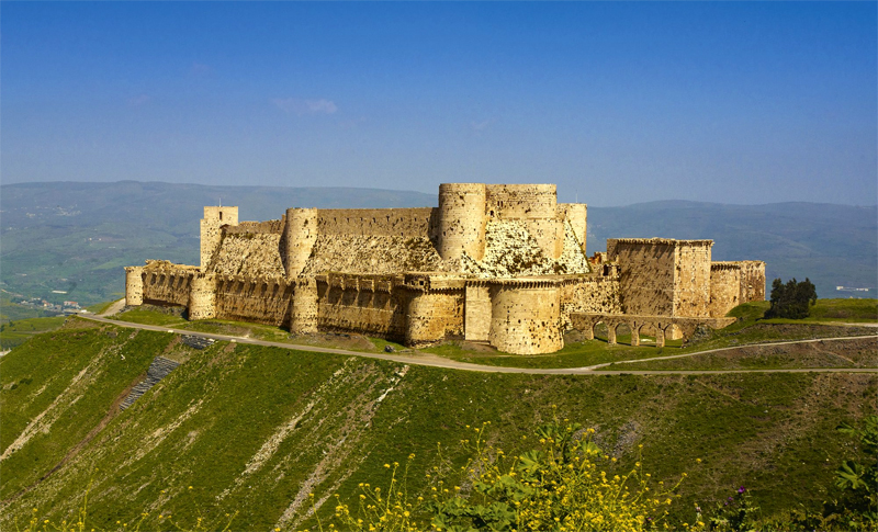 Castillo de Krak de los Caballeros en Siria 