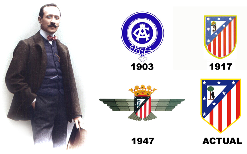 Eduardo de Acha, segundo presidente atlético y evolución del escudo