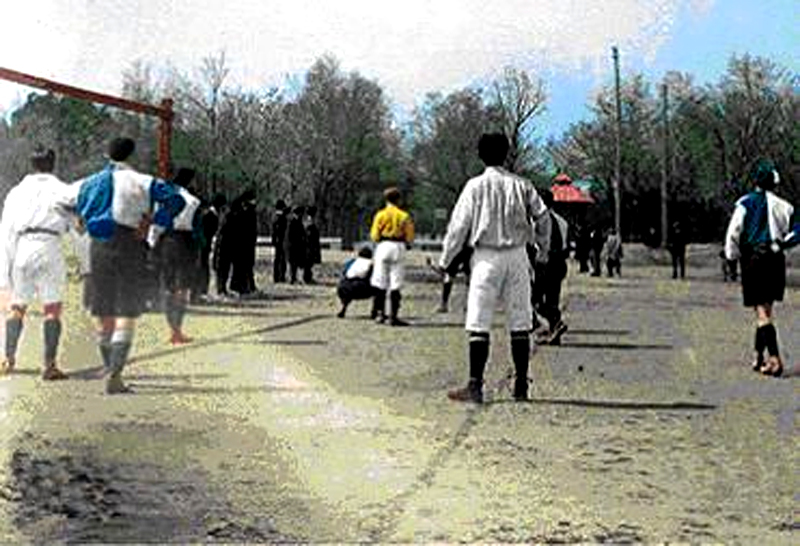 Primer partido y primer campo del Atltico de Madrid en la hoy calle de Menendez Pelayo