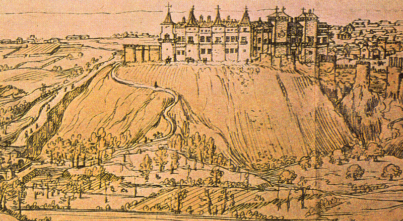 Dibujo de Madrid en 1562 de Wyngaerde