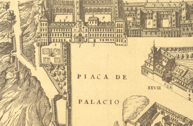 El Alcázar según el plano de Texeira de 1656