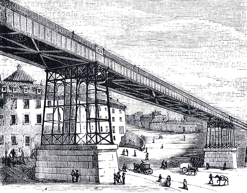 Grabado del antiguo Viaducto