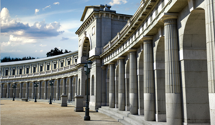 Diseño de Isidro González Velázquez para la plaza de Oriente