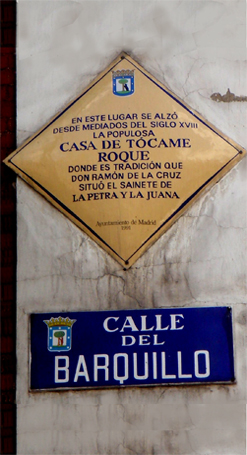 Placa en donde estuvo la casa de Tcame Roque