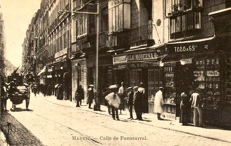 La calle de Fuencarral en 1910