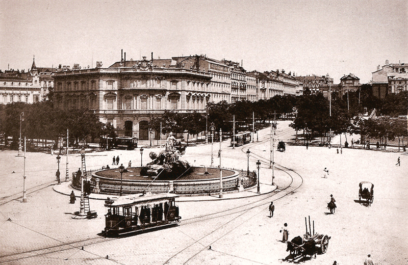 La Cibeles con los jardines del Buen Retiro. 1895