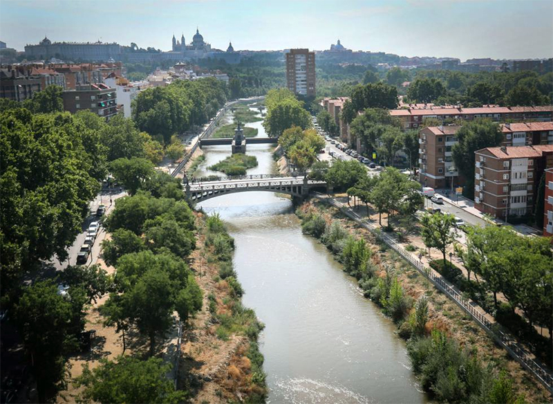 Imagen bien distinta del Manzanares actual