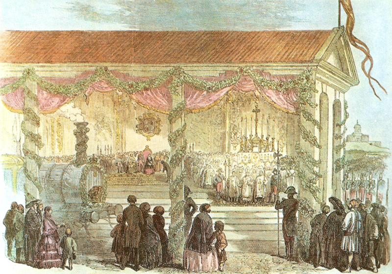 Inauguracin del Embarcadero de Atocha en 1851