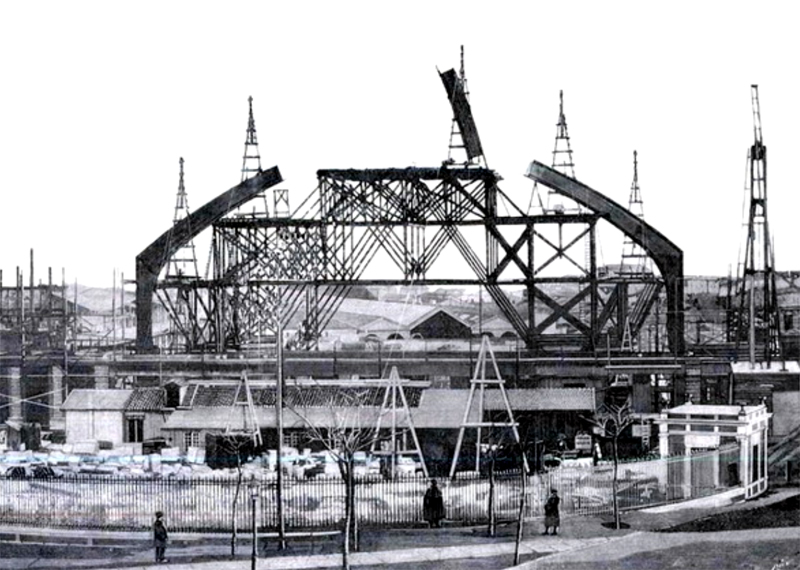 Construccin de la Estacin de Atocha. 1889