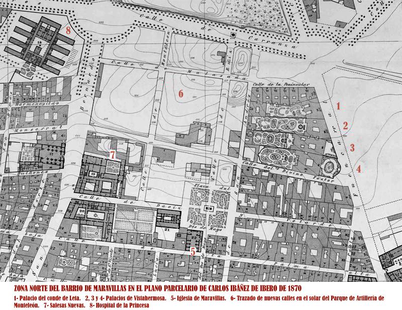 Plano parcelario de Carlos Ibez de Ibero de 1870