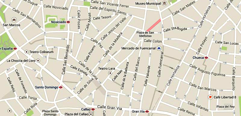 Plano de la calle de San Joaqun