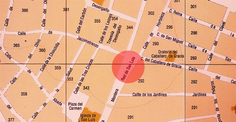 Plano de la Red de San Luis a mediados del siglo XIX