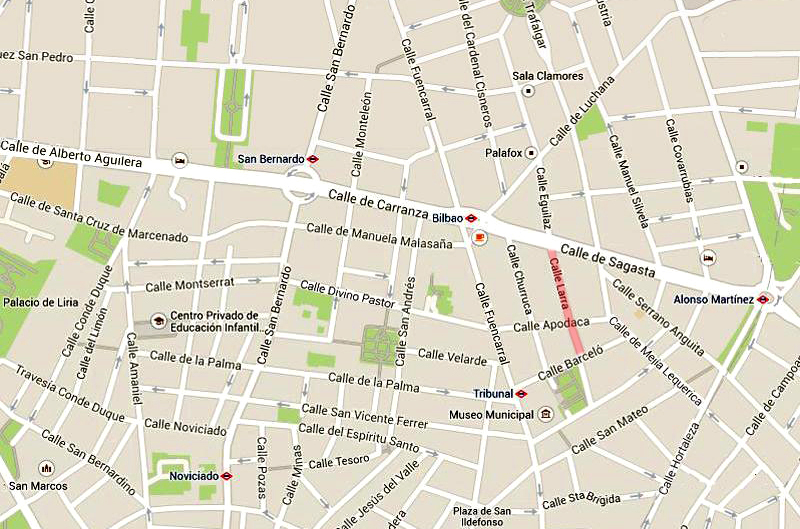 Plano de la calle de Larra