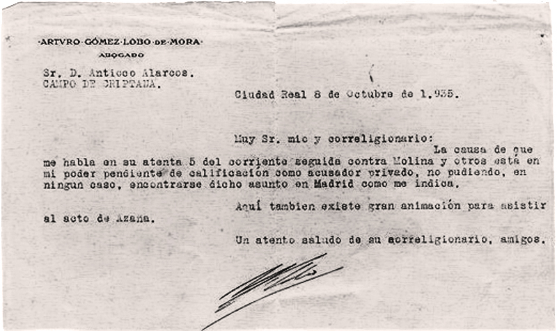 Mitin de Azaa en Madrid en octubre de 1935