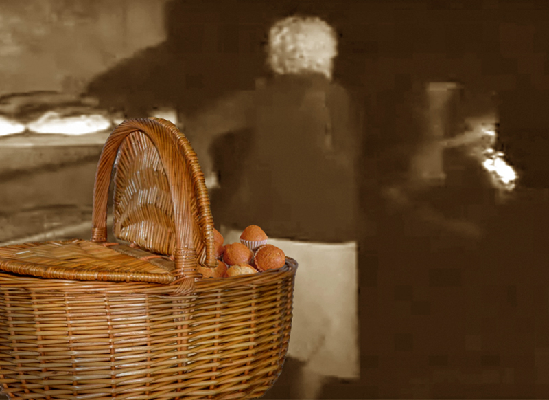 Cesta de magdalenas