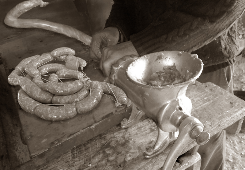 Embutiendo chorizos