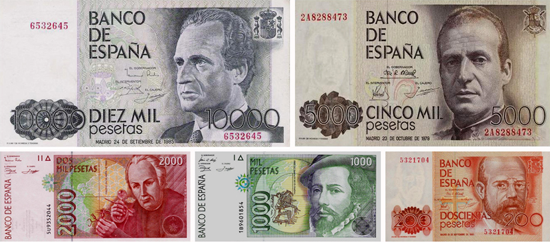 Billetes juan Carlos