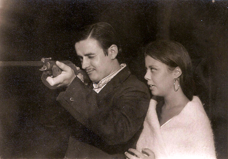 Trini Ossorio y yo de novios en la Feria de Criptana