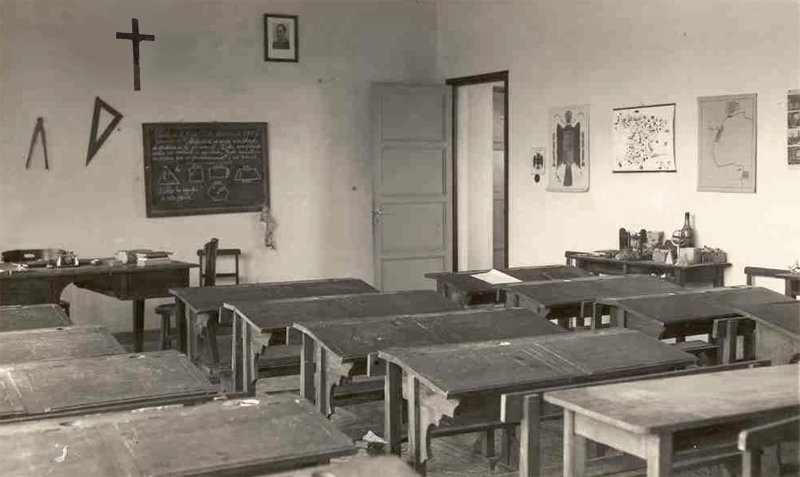 Aula tipo de aquella época