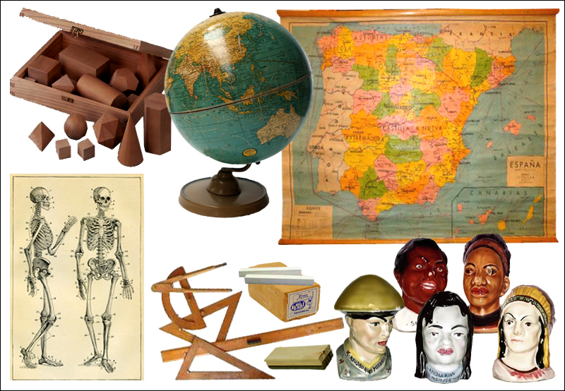Antiguo material escolar
