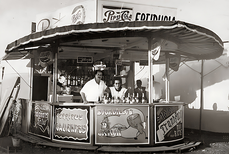 Quiosco bar de feriantes que venan de fuera