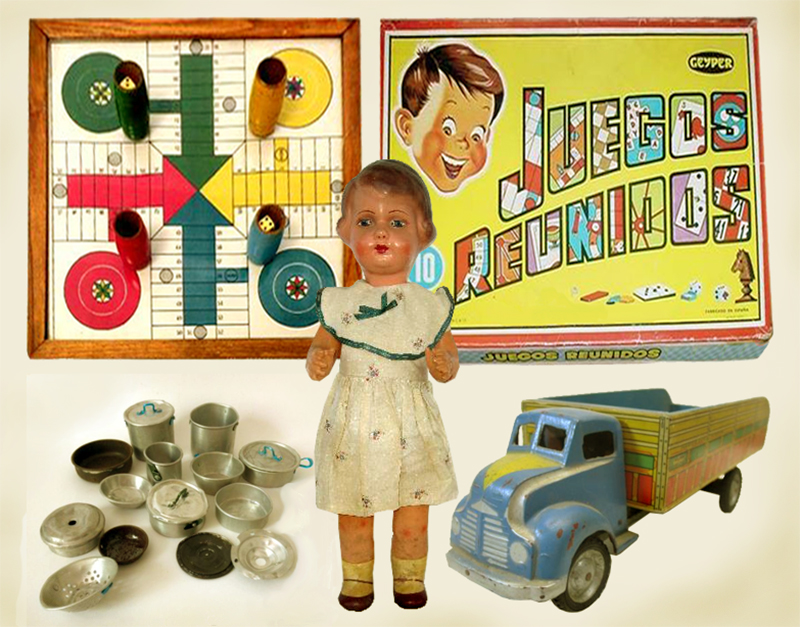 Juegos de mesa y juguetes de entonces