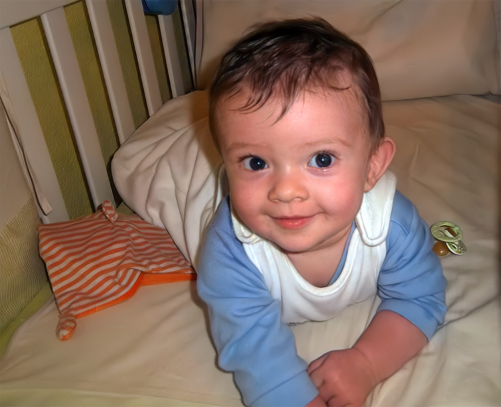 La cara de pillo de mi nieto Adrin
