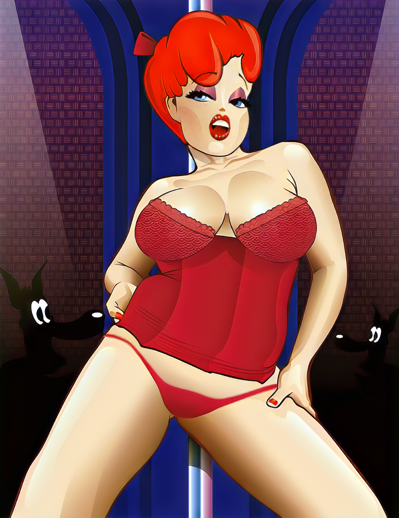 Caperucita en la barra de strip-tease