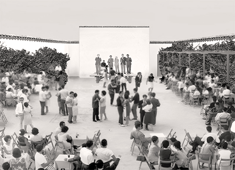 Baile en el cine de verano