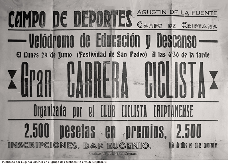 Pista de ciclismo en el Agustn de la Fuente