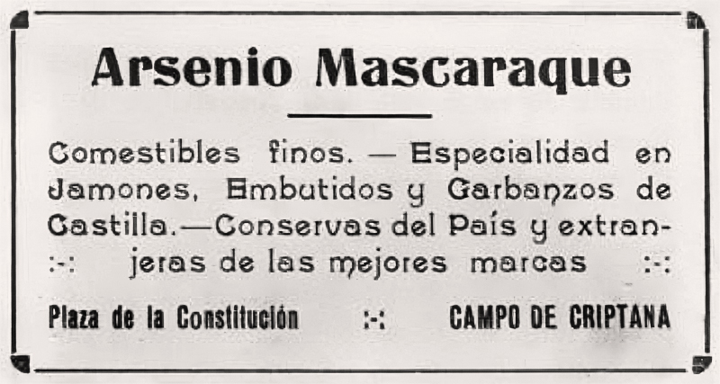 Comestibles Arsenio Mascaraque