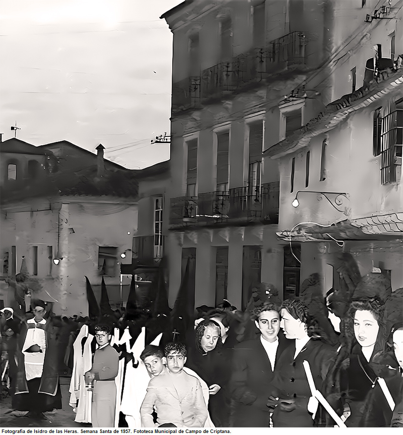 Antiguo aspecto de la plaza del Psito en 1957