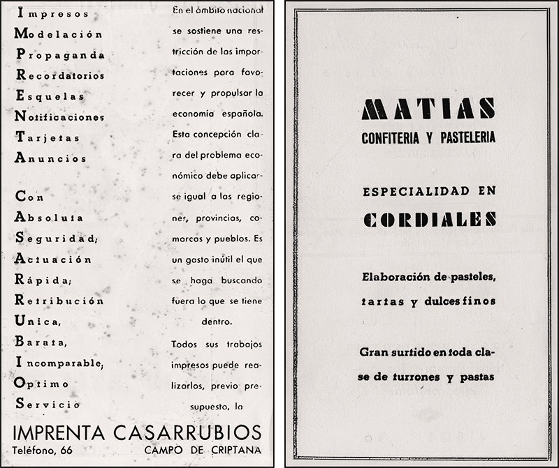Comercios desaparecidos en el Psito