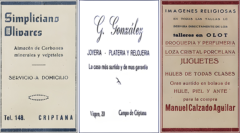 Carbonera de Simpliciano Olivares, Platera Gonzlez, Papelera moderna y Calzado