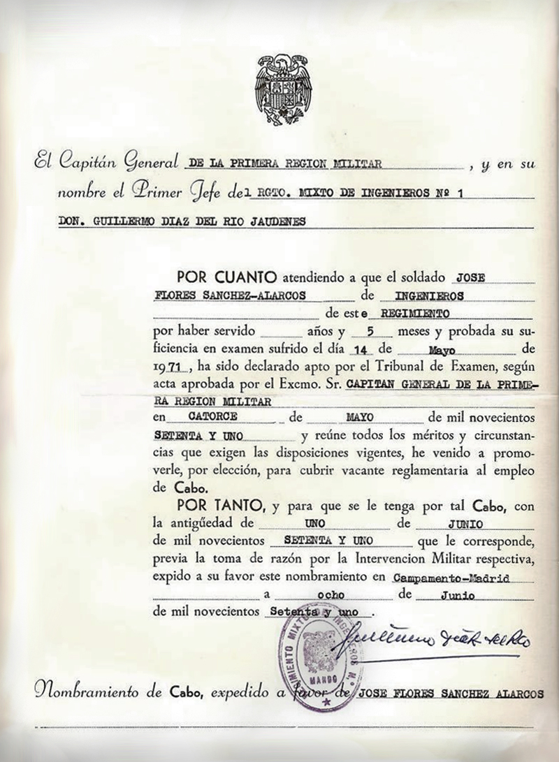 Nombramiento de cabo