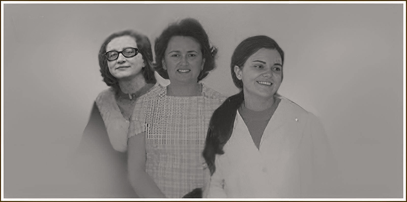 Doa Marisa Carreras, doa Pepita Santos y doa Prado Pintor