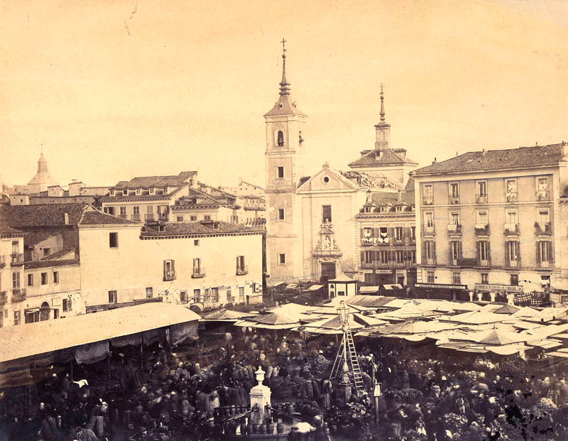 Plaza de la Cebada en 1860