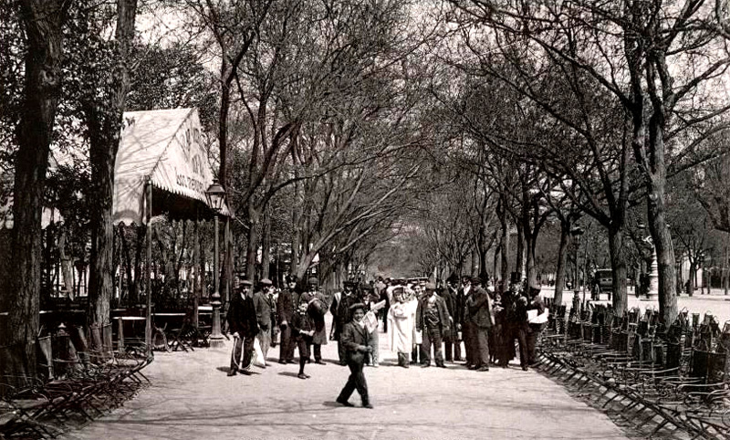 Paseo de Recoletos en 1908