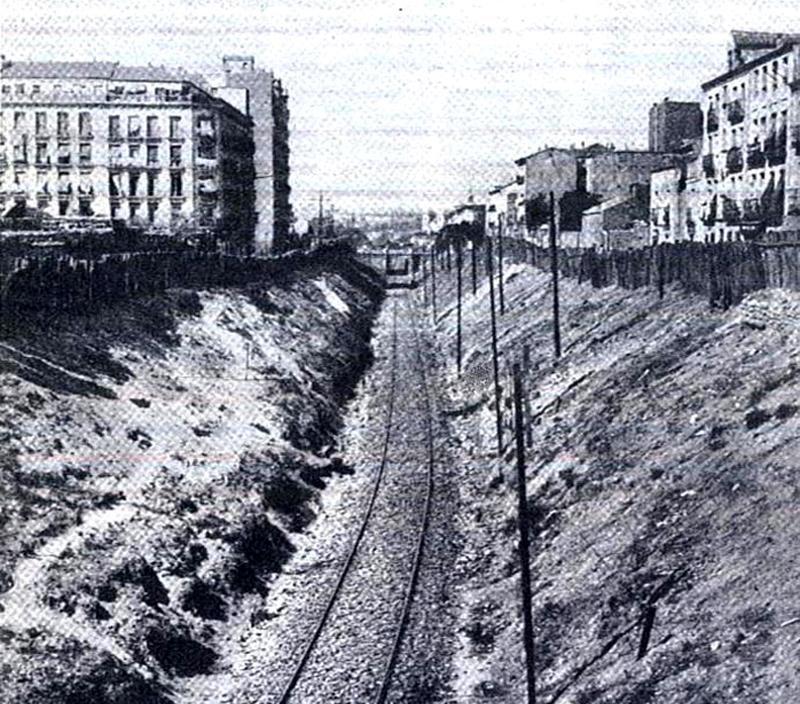 Calle del Ferrocarril en 1912