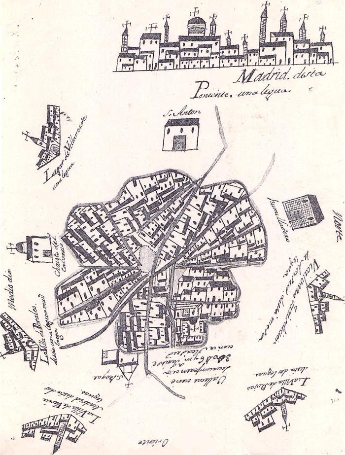 Plano religioso de Vallecas Villa en el siglo XVII