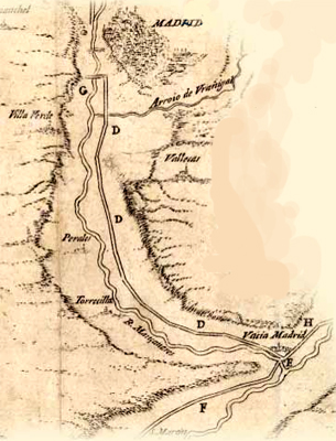 Mapa del Real Canal del Manzanares