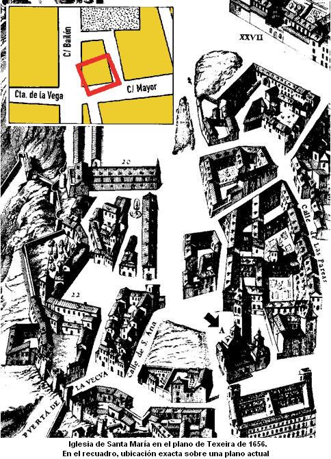 Iglesia de Santa Mara en el plano de Texeira de 1656